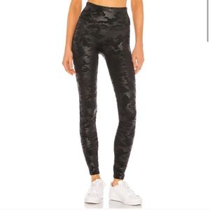 Spanx Faux Leather Camo Leggings